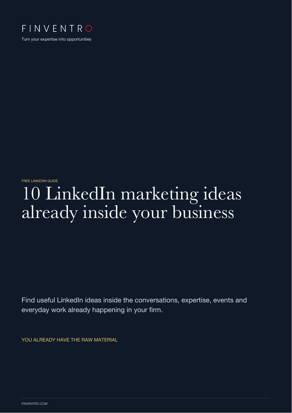 Ten LinkedIn marketing ideas from Finventro
