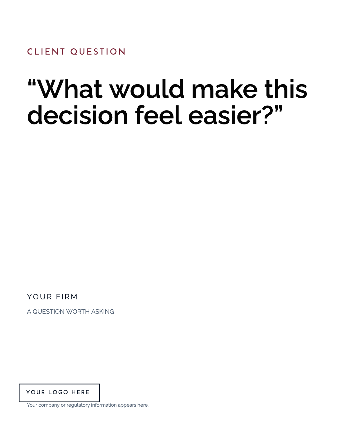 Plain white LinkedIn treatment with a Your Logo Here position
